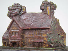 Load image into Gallery viewer, Antique Cast Iron Figural House Doorstop Ancestral Home of George Washington
