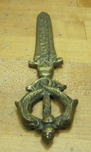 Load image into Gallery viewer, Serpents Monsters Beasts Old Bronze Letter Opener Decorative Arts Desk Tool
