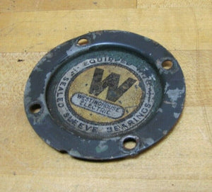 W WESTINGHOUSE ELECTRIC Nameplate Sign EQUIPPED WITH SEALED SLEEVE BEARINGS