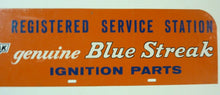 Load image into Gallery viewer, STANDARD BLUE STREAK Ignition Parts Display Sign REGISTERED SERVICE STATION Ad
