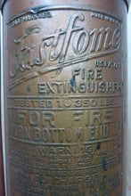 Load image into Gallery viewer, Orig Old FASTFOME Large Copper Fire Extinguisher Pyrene Manufacturing Co USA
