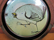 Load image into Gallery viewer, Nigel Pain Bird Chasing Spider Art Glass Paperweight Sturminster Marshall
