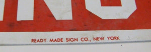 Old Porcelain NO SMOKING Sign Gas Station Shop Industrial READY MADE Co New York