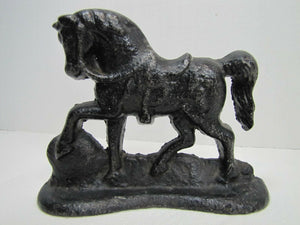 HORSE Cast Iron Doorstop figural book end door stopper decorative art statue