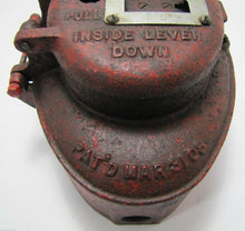 Load image into Gallery viewer, Antique FIRE ALARM Box Patent 1908 Cast Iron oval embossed lettering heavy old
