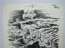 Load image into Gallery viewer, ROUGH SEA by Joseph Doyle Phila Pa Zinc Etching Art Nautical Scene
