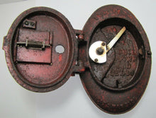 Load image into Gallery viewer, Antique FIRE ALARM Box Patent 1908 Cast Iron oval embossed lettering heavy old
