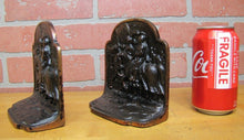 Load image into Gallery viewer, CRUSADERS KNIGHTS ARMOR HORSES HUBLEY Old Cast Iron Bronze Bookends
