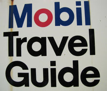 Load image into Gallery viewer, Original MOBIL TRAVEL GUIDE Sign &#39;Quality Rated&#39; 2x side gas station advertising
