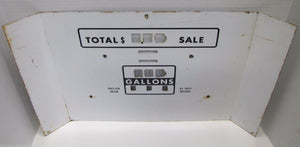 Vintage Gas Station Porcelain Pump Plate Cents per Gallon Sign oil auto truck