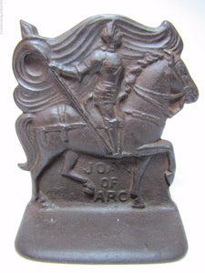 Orig 1920s JOAN of ARC Cast Iron Bookend rare SNEAD & Co JERSEY CITY NJ