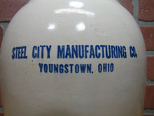 Load image into Gallery viewer, Old STEEL CITY Co YOUNGSTOWN OHIO Stoneware Pottery Water Jug Decanter Crock
