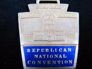 REPUBLICAN NATIONAL CONVENTION Old Medallion Fob RNC PEACE PROGRESS PROSPERITY