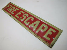 Load image into Gallery viewer, FIRE ESCAPE Old Allen&amp;Van Dyke Bklyn NY Salesman Sample Embossed Tin Litho Sign
