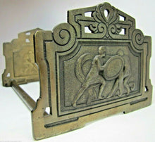 Load image into Gallery viewer, GLADIATORS WARRIORS FIGHTING Antique Cast Iron Expandable Book Ends Rack

