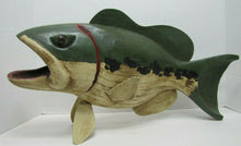 Load image into Gallery viewer, Folk Art Fish Decoy Fishing Store Sign RAF Robert Allen Francis Adirondacks NY
