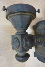 Load image into Gallery viewer, Antique Cast Iron Decorative Art Wall Sconce Light Old Architectural Hardware
