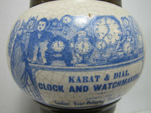 Load image into Gallery viewer, Karat &amp; Dial Clock &amp; Watchmakers Advertising Store Display Sign Ad Oil Lamp Lite Light
