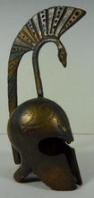 Load image into Gallery viewer, Roman Trojan Gladiator Warrior Serpent Helmet Old Grand Tour Bronze Style Bell
