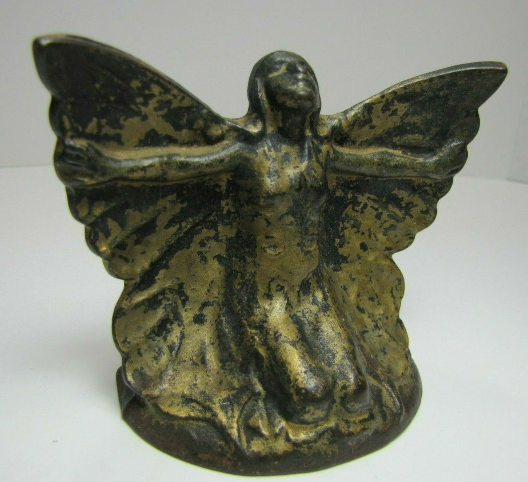 HAMPTON HARDWARE Co c1931 Art Deco FAIRY PIXIE NYMPH Bookend Decorative Statue