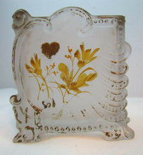 Load image into Gallery viewer, VICTORIAN PLAYING CARD HOLDER Frosted Glass Four Suits Antique Decorative Arts
