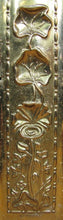 Load image into Gallery viewer, Art Nouveau Repousse Floral Stems Old Brass Door Push Plate Ornate High Relief
