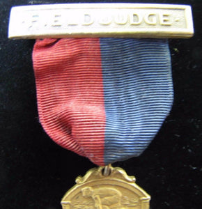 FIELD JUDGE Antique Sports Medallion Dieges & Clust ornate 'Finis Coronat Opus'