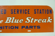 Load image into Gallery viewer, STANDARD BLUE STREAK Ignition Parts Display Sign REGISTERED SERVICE STATION Ad
