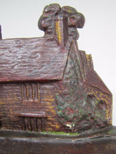 Load image into Gallery viewer, Antique Cast Iron Figural House Doorstop Ancestral Home of George Washington
