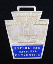 Load image into Gallery viewer, REPUBLICAN NATIONAL CONVENTION Old Medallion Fob RNC PEACE PROGRESS PROSPERITY
