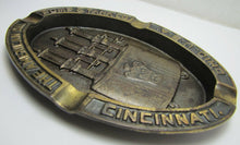 Load image into Gallery viewer, AMERICAN OIL PUMP &amp; TANK Co CINN OHIO USA Old Cast Iron Advertising Tray Ashtray
