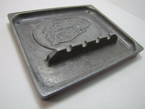 Old KLINE'S QUARRY Advertising Tray Ashtray metal raised figural truck center