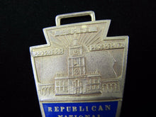 Load image into Gallery viewer, REPUBLICAN NATIONAL CONVENTION Old Medallion Fob RNC PEACE PROGRESS PROSPERITY
