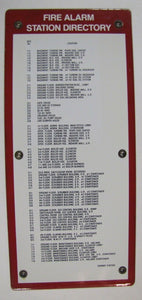 Old FIRE ALARM CROMBY STATION DIRECTORY Porcelain Sign Industrial Safety Ad
