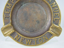 Load image into Gallery viewer, Old Bronze TEMPLE EMANUEL NEWTON Advertising Ashtray RICHARD FINE &amp; SONS BOSTON
