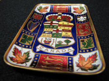 Load image into Gallery viewer, CANADA Old Souvenir Decorative Arts Tray Bronze Enamel Ornate Details RD 1903
