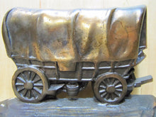 Load image into Gallery viewer, Antique Western Covered WAGON W.H. Howell Co Cast Iron Decorative Art Bookend
