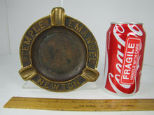 Load image into Gallery viewer, Old Bronze TEMPLE EMANUEL NEWTON Advertising Ashtray RICHARD FINE &amp; SONS BOSTON
