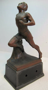 Art Deco Sports Award Trophy Track Runner Sprinter WB Weidlich Brothers USA