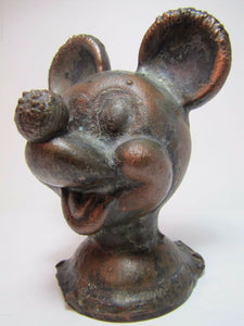 Orig MICKEY MOUSE WALT DISNEY Toy Mold rare WDP marked metal figural head mld