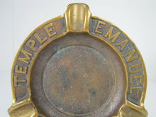 Load image into Gallery viewer, Old Bronze TEMPLE EMANUEL NEWTON Advertising Ashtray RICHARD FINE &amp; SONS BOSTON
