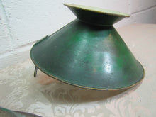 Load image into Gallery viewer, Antique Aladins Style Oil Lamp - Bird Unusual Brass Green White Removable Shade
