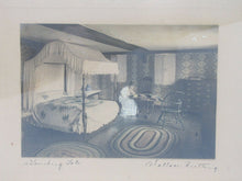 Load image into Gallery viewer, Antique Wallace Nutting &#39;A Touching Tale&#39; Framed Interior Scene Titled Signed
