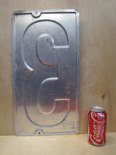 Load image into Gallery viewer, Orig Gas Station 3 Sign number price embossed metal gas oil auto advertising
