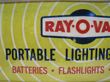 Load image into Gallery viewer, Old RAY-O-VAC Portable Lighting Center Store Display Sign Batteries Flashlights
