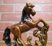 Load image into Gallery viewer, REARING HORSE Old Cast Iron Porcelain Bookend Doorstop Decorative Art Statue
