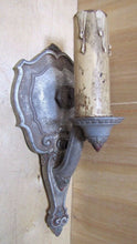 Load image into Gallery viewer, Old Wall Lamp Sconce Decorative Art Light pat pend cast metal made in USA
