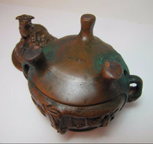 Load image into Gallery viewer, Antique Bronze Foo Dog Asian Incense Burner High Relief JB 1883 Jenning Bros
