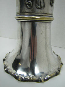 Art Nouveau Vase Lovely Maiden Long Flowing Hair Silver Plate Decorative Arts