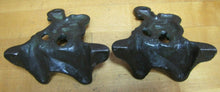 Load image into Gallery viewer, Antique HUNTER TIGER ELEPHANT Bookends cast iron orig old paint small detailed
